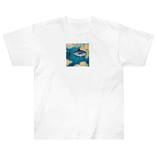 世界を旅するマグロ君 Heavyweight T-Shirt