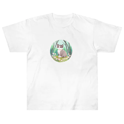 水彩猫 ヘビーウェイトTシャツ