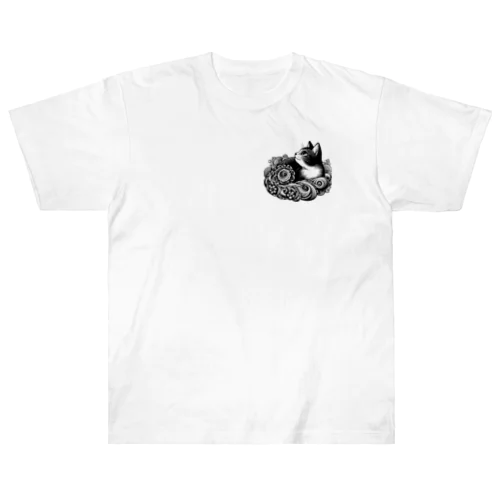 和柄猫 Heavyweight T-Shirt