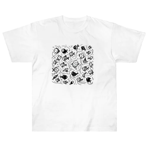 ダンスしまくる魚 ヘビーウェイトTシャツ