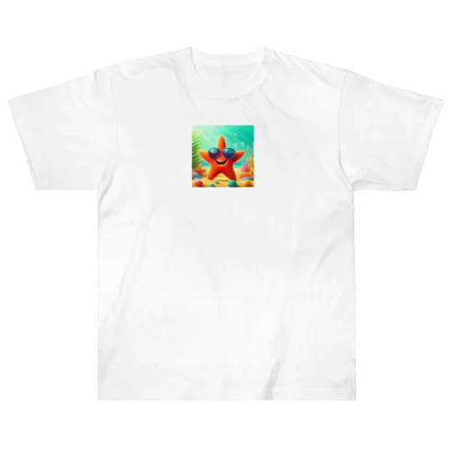 サングラスをかけたハッピーなヒトデ - 海の陽気な仲間！ Heavyweight T-Shirt