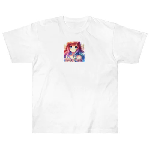 優しく微笑む少女💞 Heavyweight T-Shirt