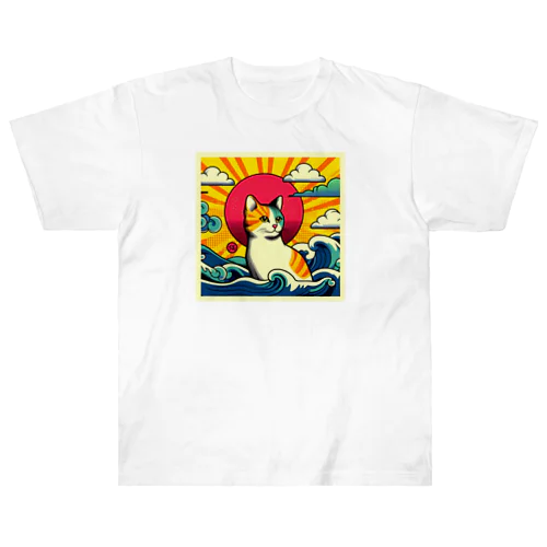 浮世絵_猫POP Heavyweight T-Shirt