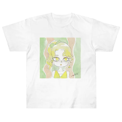 サマーガール🍉イエロー ヘビーウェイトTシャツ