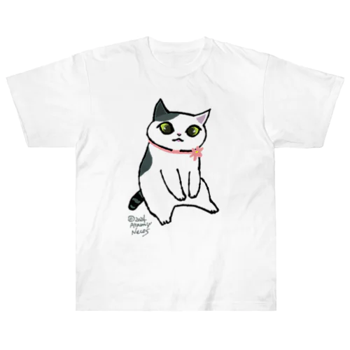 白黒ぶちちゃん ヘビーウェイトTシャツ