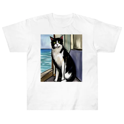 旅する猫 ヘビーウェイトTシャツ