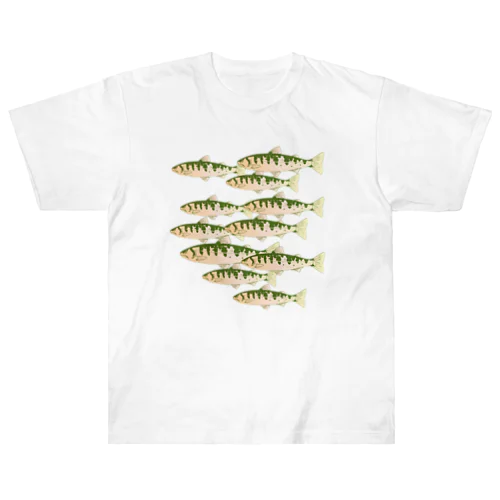 ヤマメの魚群 ヘビーウェイトTシャツ