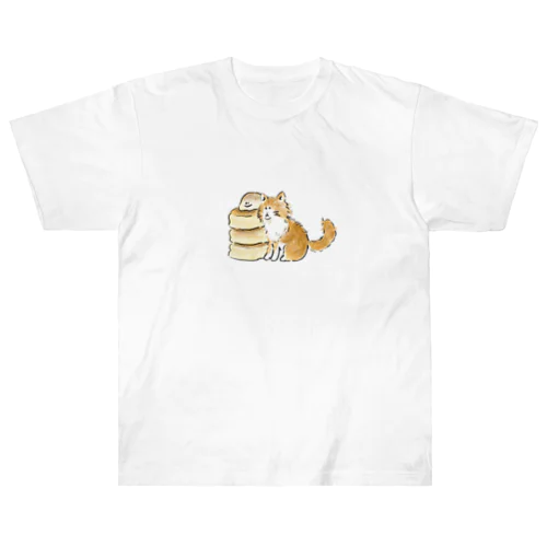 猫とパンケーキ　ティラミス ヘビーウェイトTシャツ