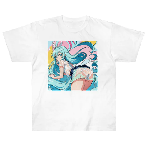 魔法シースルー少女 Heavyweight T-Shirt