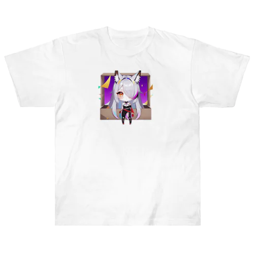 獣耳の女の子 ヘビーウェイトTシャツ