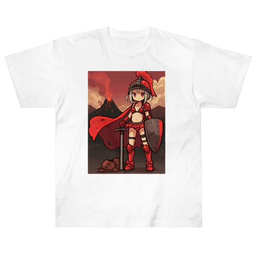 火山の女剣士 ヘビーウェイトTシャツ