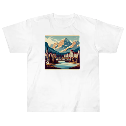 ザ カナダの自然 観光地 2 ヘビーウェイトTシャツ