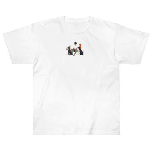 犬に囲まれて Heavyweight T-Shirt