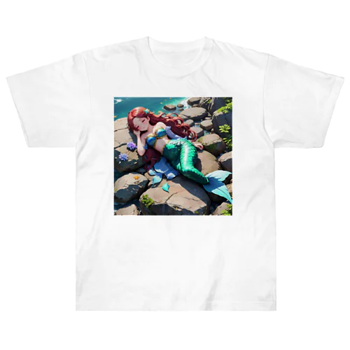 人魚姫のお昼寝 Heavyweight T-Shirt