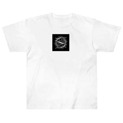 barbed wire006 Heavyweight T-Shirt
