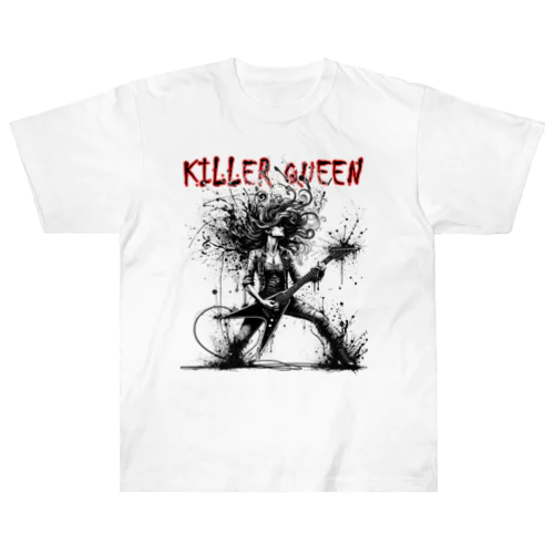 guitar女子(KILLER　 QUEEN) Heavyweight T-Shirt