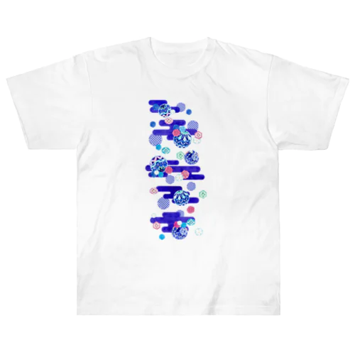 カワイイ和柄　ネイビー Heavyweight T-Shirt