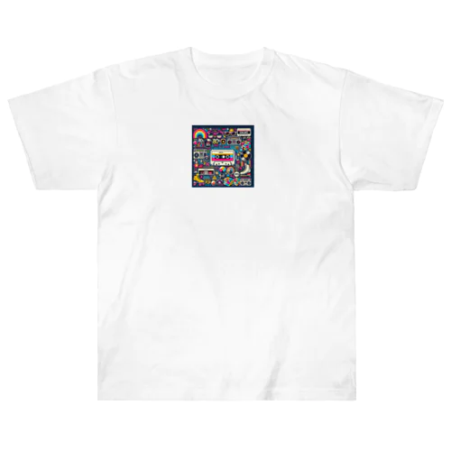 昭和レトロ80年代カセット Heavyweight T-Shirt