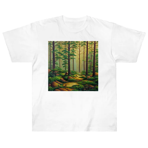 森の中で創作活動 ヘビーウェイトTシャツ