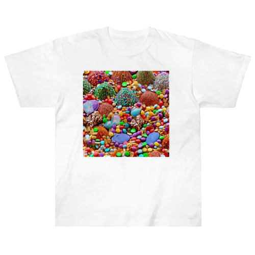 誘惑に負けるな(お菓子の山) Heavyweight T-Shirt