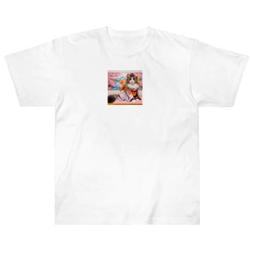 舞妓ネコおにゃん Heavyweight T-Shirt