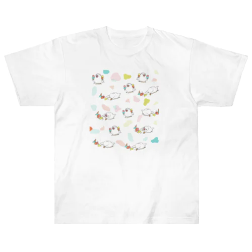 アイスきゃるる文鳥 ヘビーウェイトTシャツ