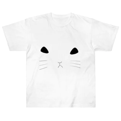 うさぎの顔ドンッ ヘビーウェイトTシャツ