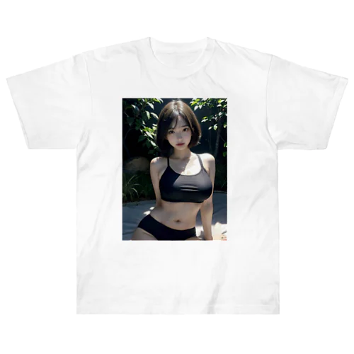 AI美女 Heavyweight T-Shirt