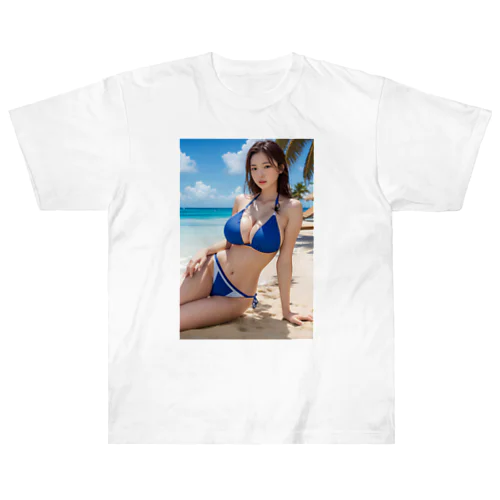 ＡＩ美女と海へ ヘビーウェイトTシャツ