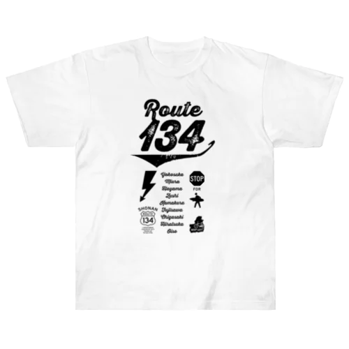 R134_No.007_01_bk Heavyweight T-Shirt