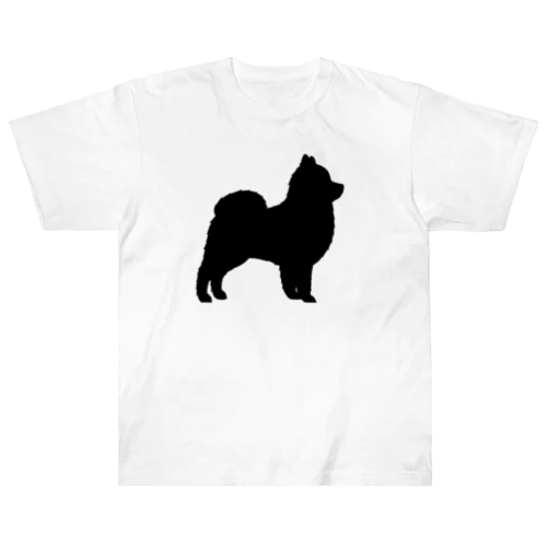 005 ポメラニアン -Black- Heavyweight T-Shirt