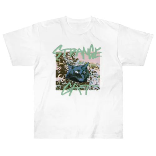 strange cat Heavyweight T-Shirt