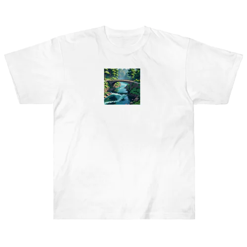 川の水と橋 Heavyweight T-Shirt