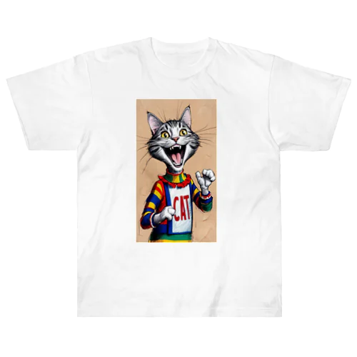 猫のキャットくん Heavyweight T-Shirt