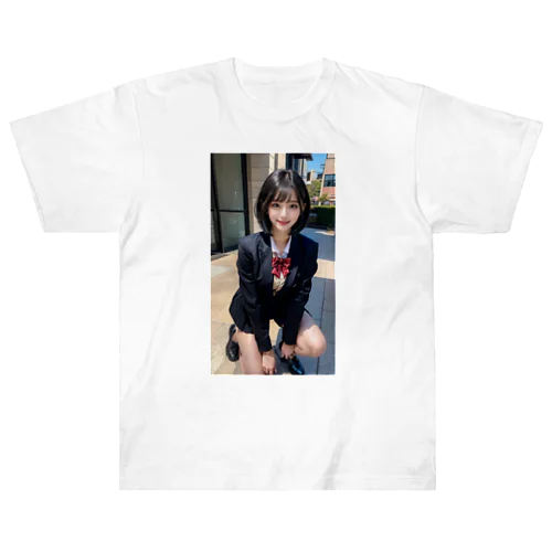 AI美女6 Heavyweight T-Shirt