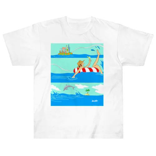 夏！今だけサマータイム Heavyweight T-Shirt