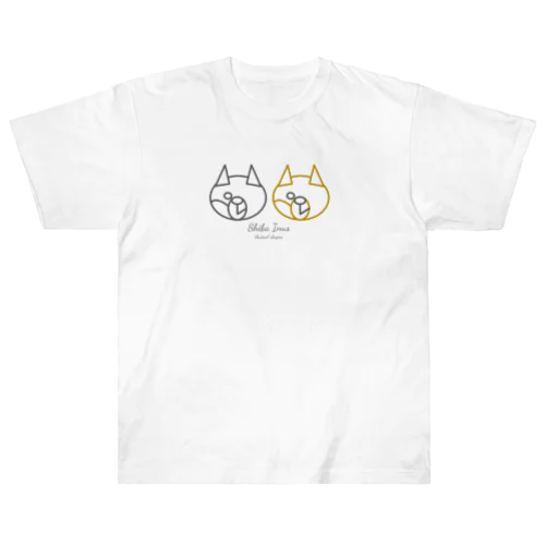 Shiba Inus Animal shapes Heavyweight T-Shirt