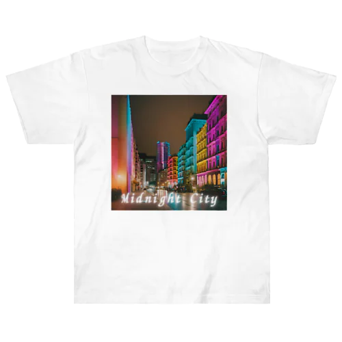 都市のカラフル夜景 Heavyweight T-Shirt