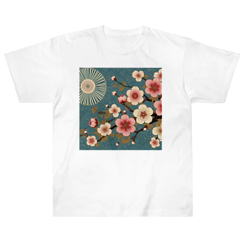 和風柄　桜柄 Heavyweight T-Shirt