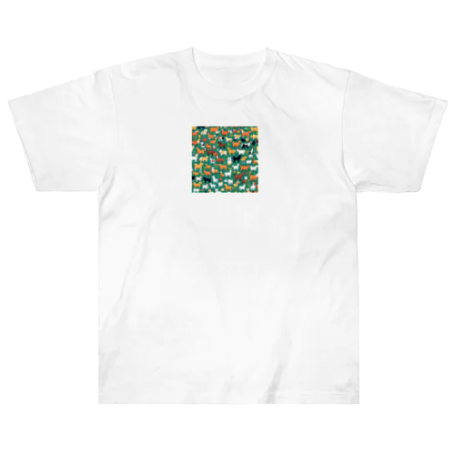 動物たちのドット絵 Heavyweight T-Shirt