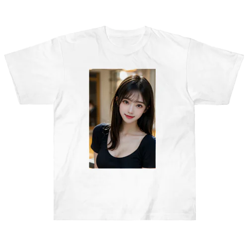 AI美女13 Heavyweight T-Shirt