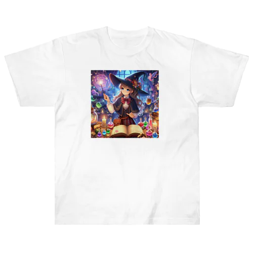 見習い魔法使いの女の子 ヘビーウェイトTシャツ