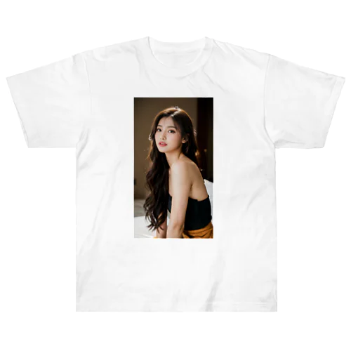 AI美女17 Heavyweight T-Shirt