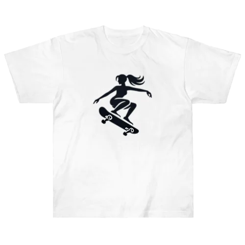 ハッピーガール SKATEBOADING ヘビーウェイトTシャツ