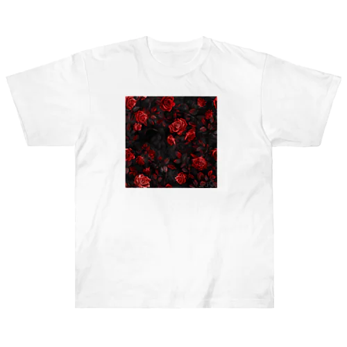 イラスト　深紅の美しい薔薇　3 Heavyweight T-Shirt