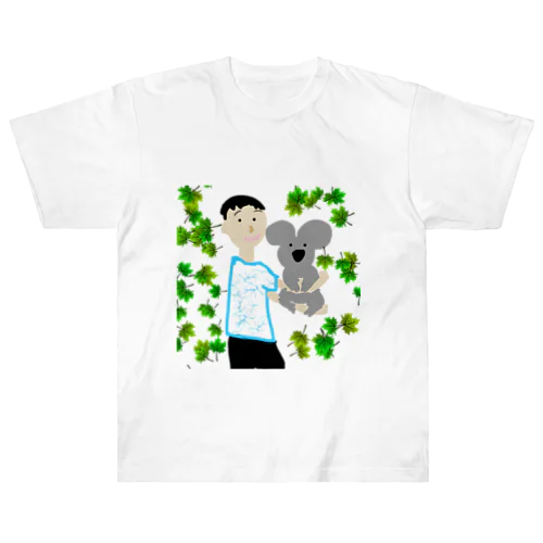 コアラとボク Heavyweight T-Shirt