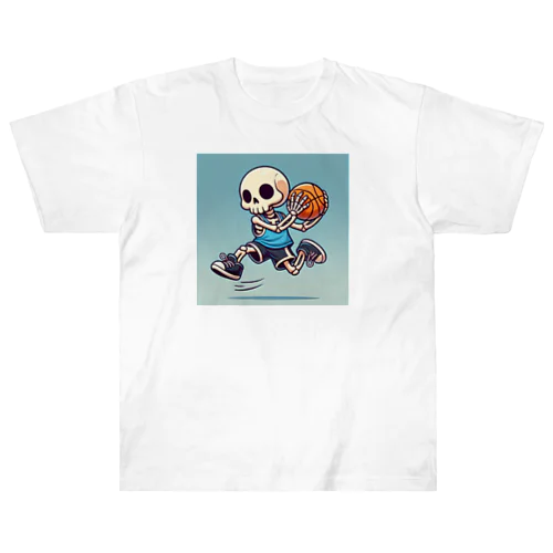 スカルフープ：ゴーストプレイヤーのダンクショット Heavyweight T-Shirt