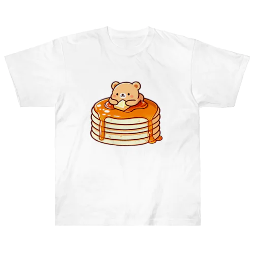 ホットケーキとクマさん Heavyweight T-Shirt