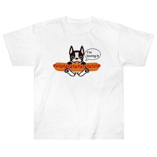 ホットドッグテリア Heavyweight T-Shirt