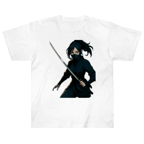 Ninja Girl T-Shirt 女忍者Tシャツ Heavyweight T-Shirt